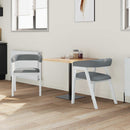 vidaXL Étkező Székek 2 pcs Fehér 54 x 57 x 73 cm Tömör Gumi Fa