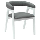 vidaXL Étkező Székek 2 pcs Fehér 54 x 57 x 73 cm Tömör Gumi Fa