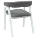 vidaXL Étkező Székek 2 pcs Fehér 54 x 57 x 73 cm Tömör Gumi Fa