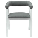vidaXL Étkező Székek 2 pcs Fehér 54 x 57 x 73 cm Tömör Gumi Fa