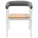 vidaXL Étkező Székek 2 pcs Fehér 54 x 57 x 73 cm Tömör Gumi Fa