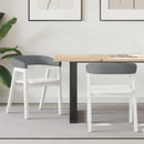 vidaXL Étkező Székek 2 pcs Fehér 54 x 57 x 73 cm Tömör Gumi Fa