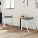 vidaXL Étkező Székek 2 pcs Fehér 54 x 57 x 73 cm Tömör Gumi Fa