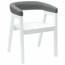 vidaXL Étkező Székek 2 pcs Fehér 54 x 57 x 73 cm Tömör Gumi Fa