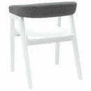 vidaXL Étkező Székek 2 pcs Fehér 54 x 57 x 73 cm Tömör Gumi Fa
