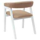 vidaXL Étkező Székek 2 pcs Fehér 54 x 57 x 73 cm Tömör Gumi Fa