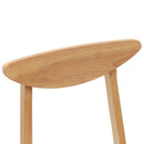 vidaXL Étkező Székek 2 pcs Természetes 42 x 47.5 x 81 cm Tömör Gumi Fa