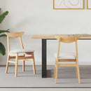 vidaXL Étkező Székek 2 pcs Természetes 42 x 47.5 x 81 cm Tömör Gumi Fa