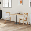 vidaXL Étkező Székek 2 pcs Természetes 42 x 47.5 x 81 cm Tömör Gumi Fa