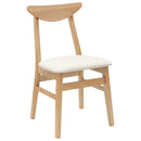 vidaXL Étkező Székek 2 pcs Természetes 42 x 47.5 x 81 cm Tömör Gumi Fa