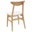 vidaXL Étkező Székek 2 pcs Természetes 42 x 47.5 x 81 cm Tömör Gumi Fa