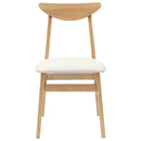 vidaXL Étkező Székek 2 pcs Természetes 42 x 47.5 x 81 cm Tömör Gumi Fa