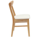 vidaXL Étkező Székek 2 pcs Természetes 42 x 47.5 x 81 cm Tömör Gumi Fa