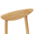 vidaXL Étkező Székek 2 pcs Természetes 42 x 47.5 x 81 cm Tömör Gumi Fa