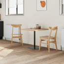 vidaXL Étkező Székek 2 pcs Természetes 42 x 47.5 x 81 cm Tömör Gumi Fa