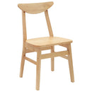 vidaXL Étkező Székek 2 pcs Természetes 42 x 47.5 x 81 cm Tömör Gumi Fa