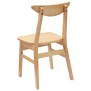 vidaXL Étkező Székek 2 pcs Természetes 42 x 47.5 x 81 cm Tömör Gumi Fa
