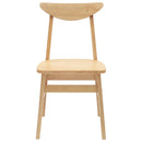 vidaXL Étkező Székek 2 pcs Természetes 42 x 47.5 x 81 cm Tömör Gumi Fa