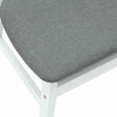 vidaXL Étkező Székek 2 pcs Fehér 42 x 47.5 x 81 cm Tömör Gumi Fa