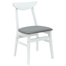 vidaXL Étkező Székek 2 pcs Fehér 42 x 47.5 x 81 cm Tömör Gumi Fa
