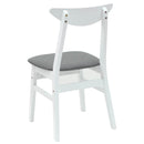 vidaXL Étkező Székek 2 pcs Fehér 42 x 47.5 x 81 cm Tömör Gumi Fa