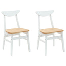 vidaXL Étkező Székek 2 pcs Fehér 42 x 47.5 x 81 cm Tömör Gumi Fa