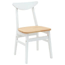 vidaXL Étkező Székek 2 pcs Fehér 42 x 47.5 x 81 cm Tömör Gumi Fa
