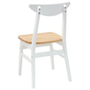 vidaXL Étkező Székek 2 pcs Fehér 42 x 47.5 x 81 cm Tömör Gumi Fa