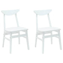 vidaXL Étkező Székek 2 pcs Fehér 42 x 47.5 x 81 cm Tömör Gumi Fa