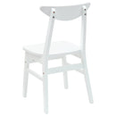 vidaXL Étkező Székek 2 pcs Fehér 42 x 47.5 x 81 cm Tömör Gumi Fa