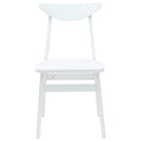 vidaXL Étkező Székek 2 pcs Fehér 42 x 47.5 x 81 cm Tömör Gumi Fa