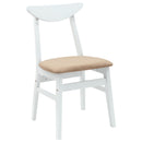 vidaXL Étkező Székek 2 pcs Fehér 42 x 47.5 x 81 cm Tömör Gumi Fa