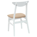 vidaXL Étkező Székek 2 pcs Fehér 42 x 47.5 x 81 cm Tömör Gumi Fa