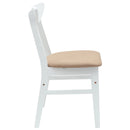 vidaXL Étkező Székek 2 pcs Fehér 42 x 47.5 x 81 cm Tömör Gumi Fa