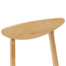 vidaXL Étkező Székek 2 pcs Természetes 42 x 47.5 x 81 cm Tömör Gumi Fa