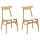 vidaXL Étkező Székek 2 pcs Természetes 42 x 47.5 x 81 cm Tömör Gumi Fa