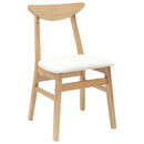 vidaXL Étkező Székek 2 pcs Természetes 42 x 47.5 x 81 cm Tömör Gumi Fa