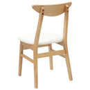 vidaXL Étkező Székek 2 pcs Természetes 42 x 47.5 x 81 cm Tömör Gumi Fa