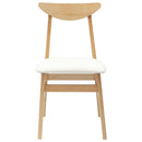 vidaXL Étkező Székek 2 pcs Természetes 42 x 47.5 x 81 cm Tömör Gumi Fa
