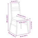 vidaXL Étkező Székek 2 pcs Világos Barna 43 x 54 x 89 cm Tömör Gumi Fa