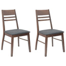 vidaXL Étkező Székek 2 pcs Világos Barna 43 x 54 x 89 cm Tömör Gumi Fa