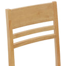 vidaXL Étkező Székek 2 pcs Természetes 43 x 54 x 89 cm Tömör Gumi Fa