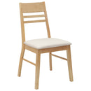 vidaXL Étkező Székek 2 pcs Természetes 43 x 54 x 89 cm Tömör Gumi Fa