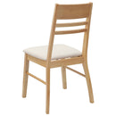 vidaXL Étkező Székek 2 pcs Természetes 43 x 54 x 89 cm Tömör Gumi Fa