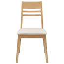 vidaXL Étkező Székek 2 pcs Természetes 43 x 54 x 89 cm Tömör Gumi Fa