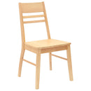 vidaXL Étkező Székek 2 pcs Természetes 43 x 54 x 89 cm Tömör Gumi Fa