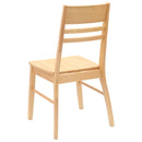 vidaXL Étkező Székek 2 pcs Természetes 43 x 54 x 89 cm Tömör Gumi Fa