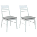 vidaXL Étkező Székek 2 pcs Fehér 43 x 54 x 89 cm Tömör Gumi Fa
