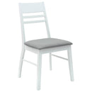 vidaXL Étkező Székek 2 pcs Fehér 43 x 54 x 89 cm Tömör Gumi Fa