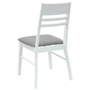 vidaXL Étkező Székek 2 pcs Fehér 43 x 54 x 89 cm Tömör Gumi Fa